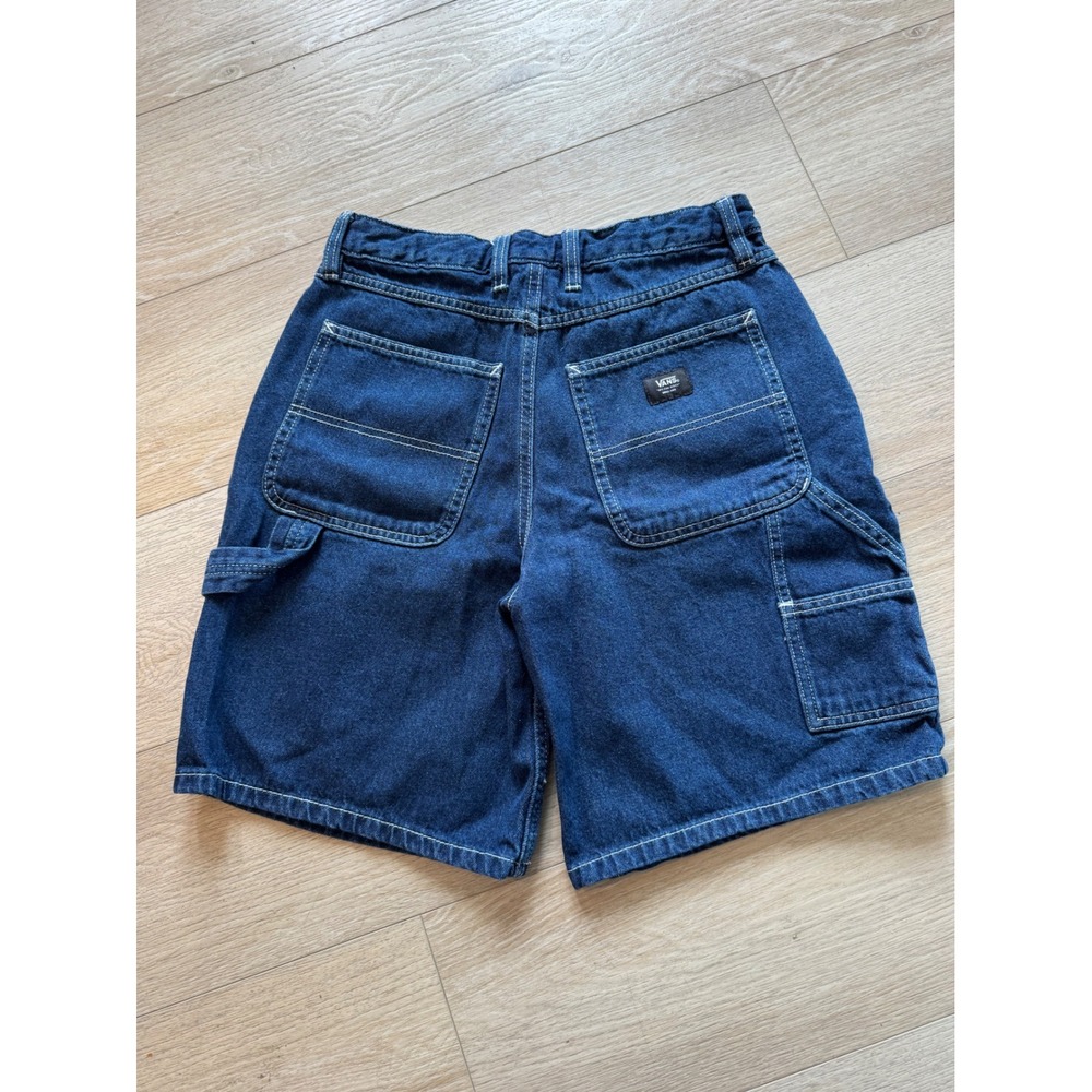 Vans Groundwork Long Denim Shorts Jorts Dark Wash Carpenter Skate Size 26 - Picture 4 of 10